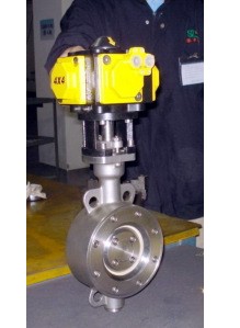 Ball Valve Actuated By Pneumatic 4 Piston Actuator