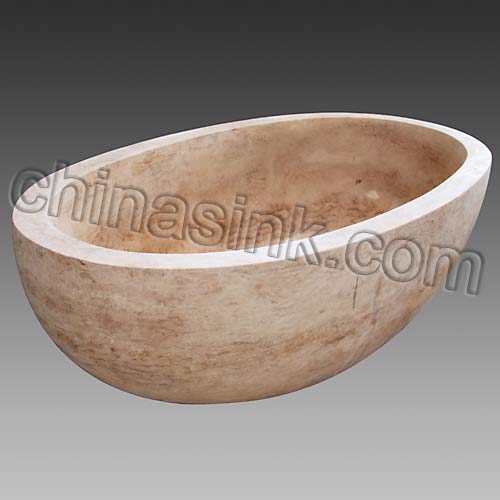 Beige Travertine Bathtub