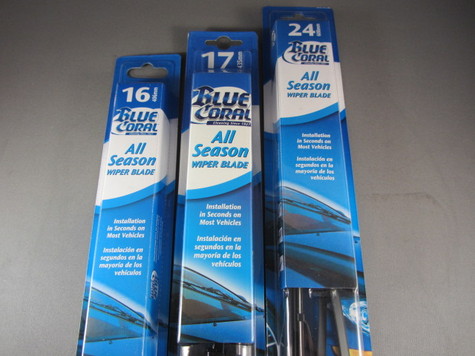 Blue Coral Wiper Blades Size Chart