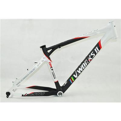 Brazil V Works Vicini Full Carbon Fiber Mountain Bike Bicycle Frame Black White Stock 1210 Tail