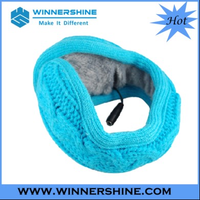 Cable Knitted Earmuff Headphone In Stereo Sound