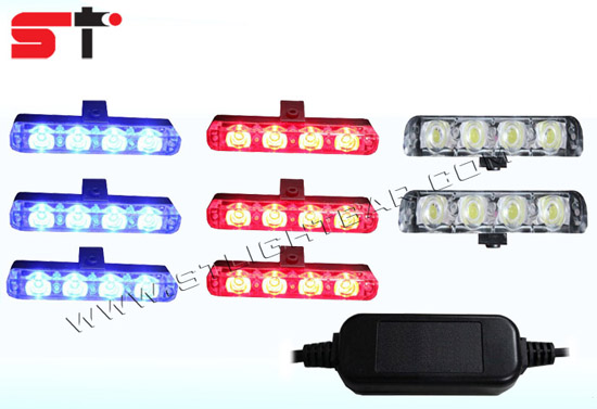 Car Truck Police Dash Deck Led Strobe Light Kit