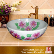 Chinese Colorful Decorative Good Quality Art Bathroom Ceramic Basin