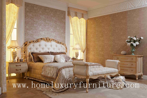 Classic Bed Furniture Mordern King Size Wood Luxury China Fb105
