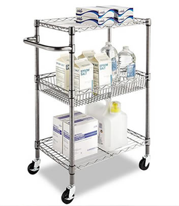 Computer Wire Cart Distributes Parts