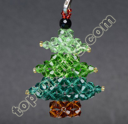 Crystal Beaded Christams Tree Charm