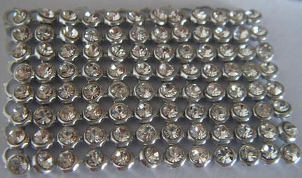 Crystal Rhinestone Mesh 6mm Silver Color