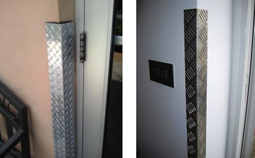 Diamond Plate Wall Corners Prohibit Repairs And Maintenance