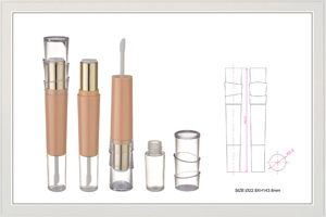 Double Head Round Plastic Lip Gloss Tube