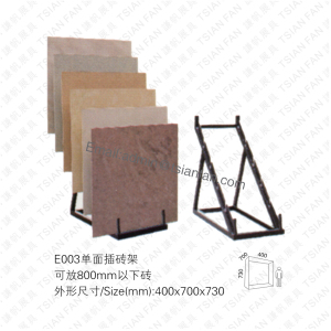 E003 Single Side Floor Tile Display Rack Tower