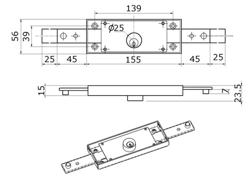 Euro Cylinder Shutter Lock Rolling Computer Key