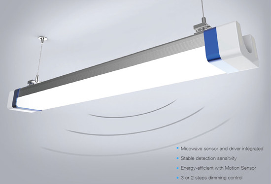 Factory Offer Motion Microwave Sensor Ip66 Led Tri Proof Light With 3 Years Warranty