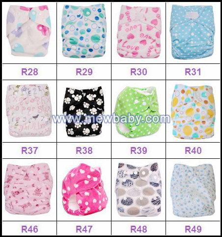 Fashionable Printing Pul Waterproof Baby Cloth Diapers Nappies