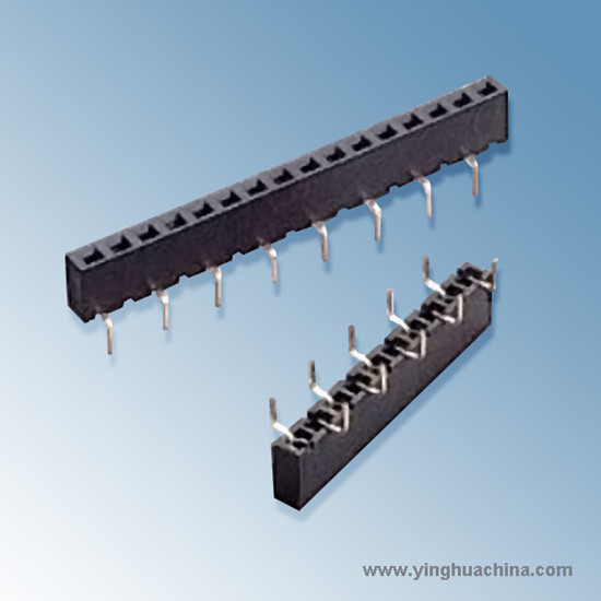 Female Header Connector 2824 2 54 Single Row Dual Entry H 5