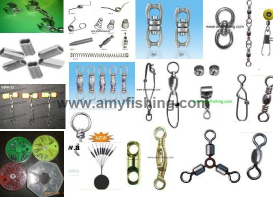 Fishing Swivel Rolling Crane Barrel Snap Box Float Seat 3 Way Sleeve Rings Split Ring Welded Spring