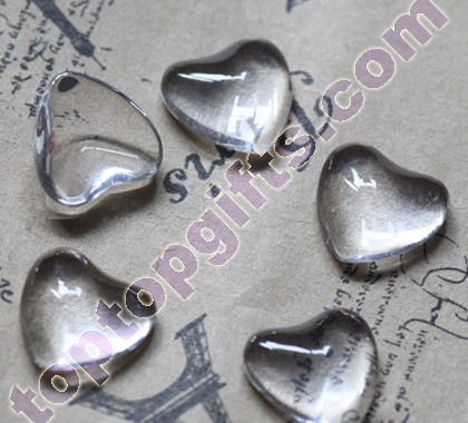 Flat Back Heart Cabochon Glue Glass Stone Door Decoration