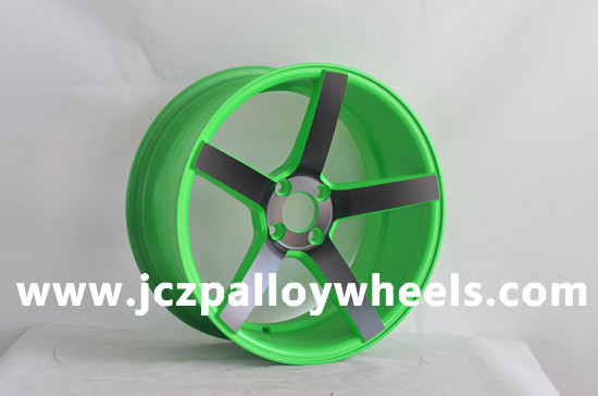 Fresh Green Machined Face Car Wheels 17x8 0