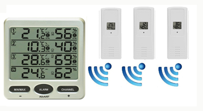 Ft0073 Wireless 8 Channel Multi Thermo Hygrometer