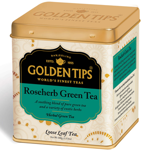 Golden Tips Rose Herb Green Full Leaf Tea