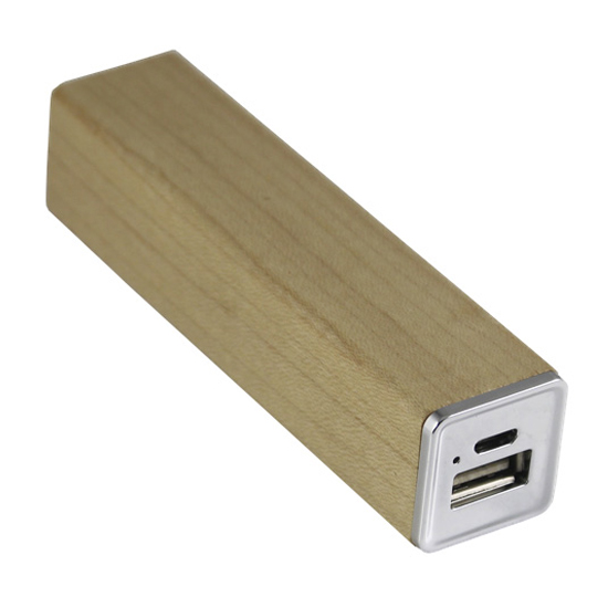 Green Material Power Bank 2600mah Wood Case