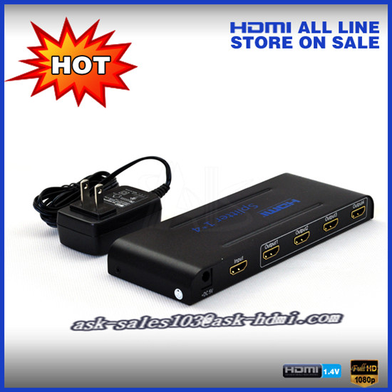 Hdmi Splitter Mini1x4 Support 3d Hdtv Audio Protocol 15metres