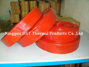 High Bulk Heavy Wall Silicone Coated Fiberglass Firesleeve