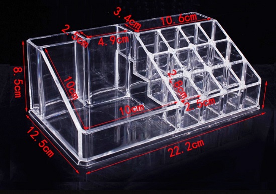 High Grade Permanent Makeup Storage Box Tattoo Ink Acrylic Holder 16