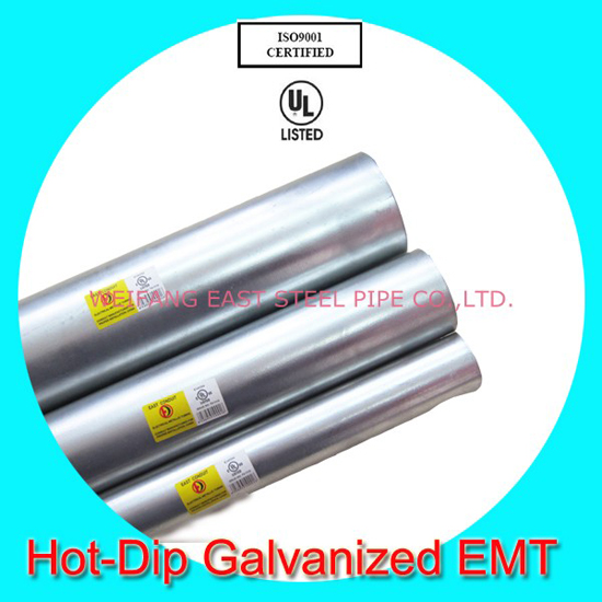 Hot Dip Galvanized Emt Ul797 With Ansi Certificate