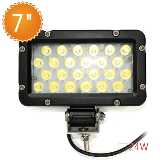 Hot Sale 7 Inch 12v Work Light Led Tractor Lights Ip67 Waterproof 24w