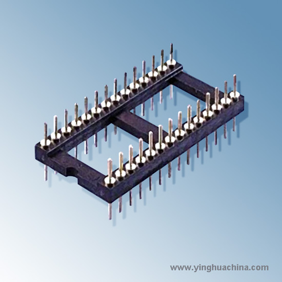 Ic Socket Machined Pin Straight Contact No Clip With Tin Gold Flash Plating 6p 28p 22p 24p 48p