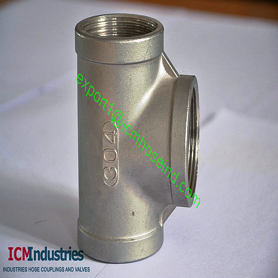 Iso4144 Standard 150lb Stainless Steel Equal Tee Bsp Thread