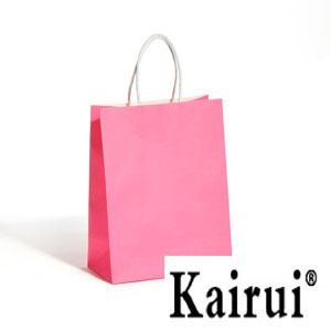 Isolated Rose Red Plain Kraft Paper Bag