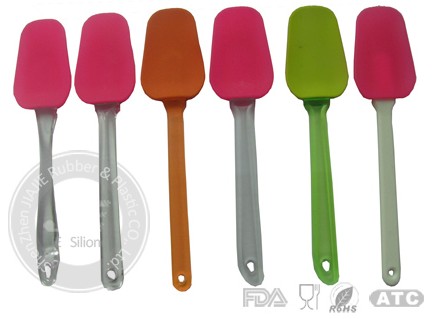 Latest Silicone Kitchenware Collapsible Cooking Cookware Green Spatula Price Manufacture Wholesale