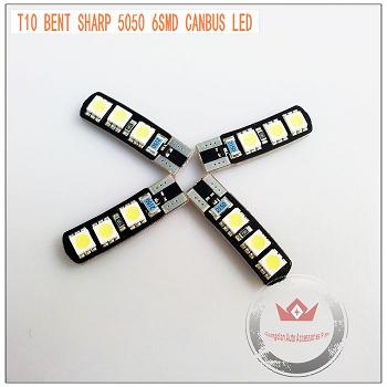 Led T10 Canbus 6smd 5050 Auto Bulb Bent Shape