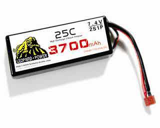 Leopard Power High Rate Lipo Battery For Rc Models 3700mah 2s 25c