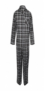 Mens Pajama Set Black Check