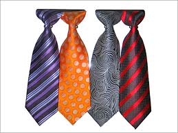 Mens Tie In Different Patterns And Fabrics