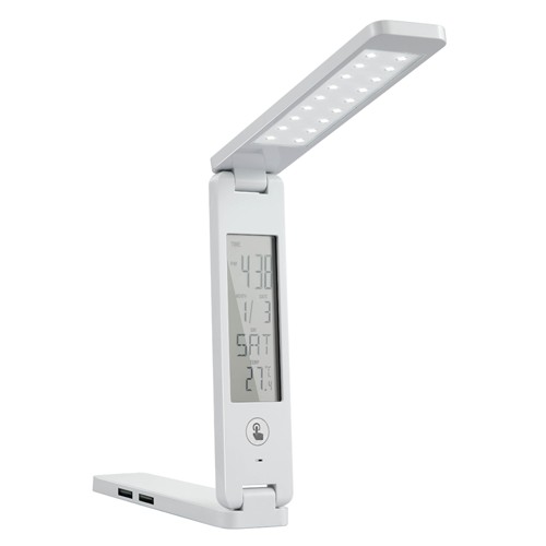 Multifunctional Foldable Led Reading Light With Calendar Alarm Clock