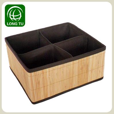 Nature And 4 Lattic Folding Bamboo Storage Box