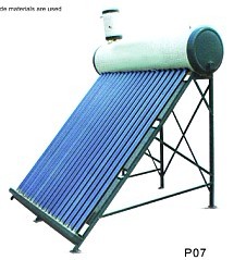 Pressured Solar Heater With Copper Coil