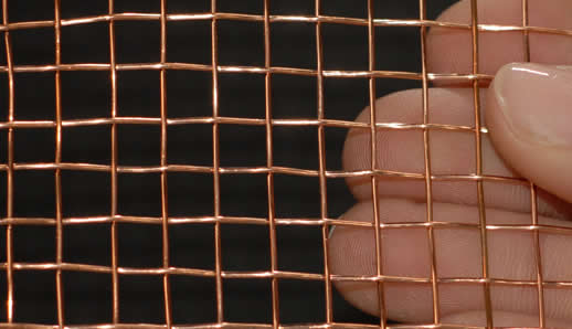 Purple Copper Wire Mesh Red Cloth