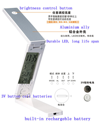 Rapid Button Folding Rechargeable Led Desk Lamp