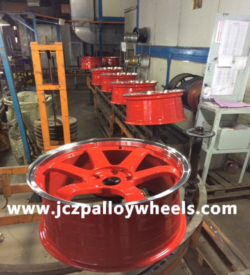 Red Machined Lip Car Wheels 18x9 5