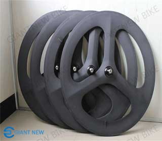 Road Track Carbon Tri Spoke Wheel 70mm Clincher