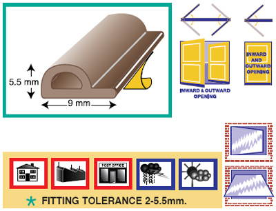 Rubber Strip D P E Door Seal