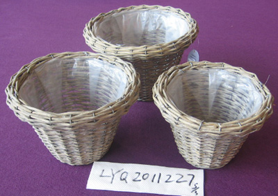 Sell Willow Flower Basket Wicker Garden Pot Planter