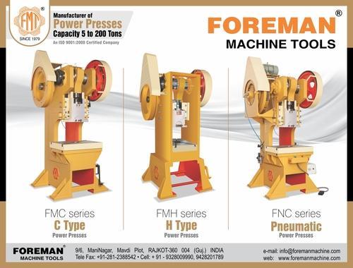 Sheet Metal Power Press Machinery