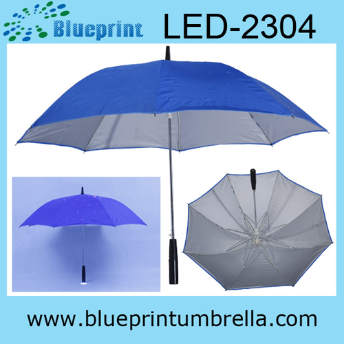 Silver Coated Uv Protection Advanced Led Umbrella