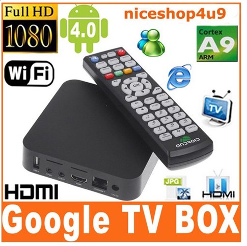 Smart Android 4 0 Tv Set Top Box Cortex A9 1ghz Cpu Ddr3 1gb 4gb Nand Wi Fi 3d 1080p Hdmi Ir Remote