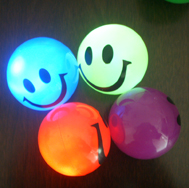 Smile Face Bounce Ball Tpr Light Up Bouncing